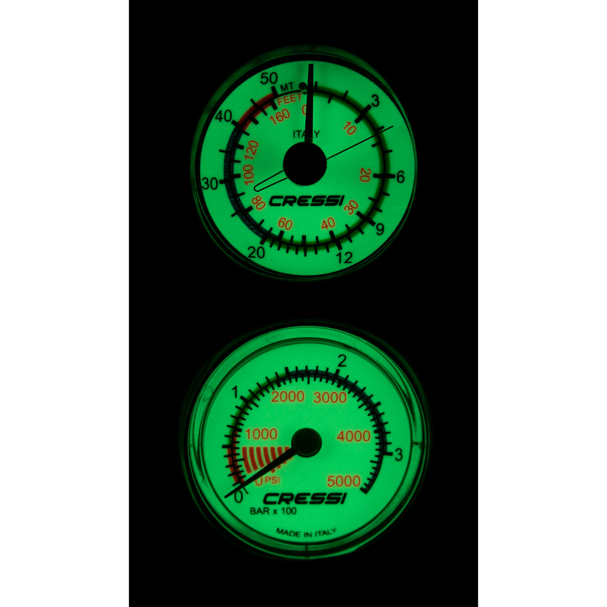 Cressi DP2 console with analog pressure