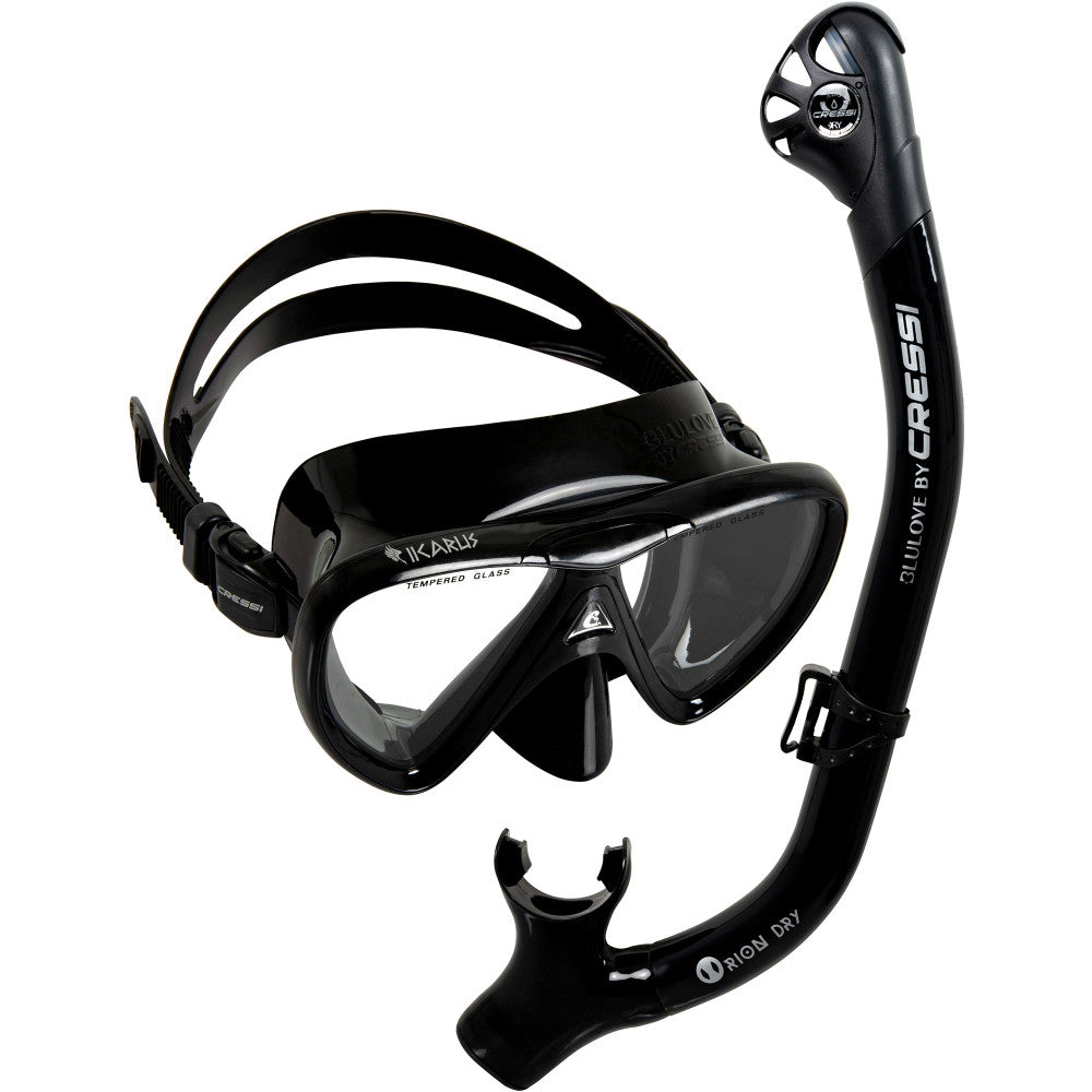 Cressi mask and dry snorkel combo