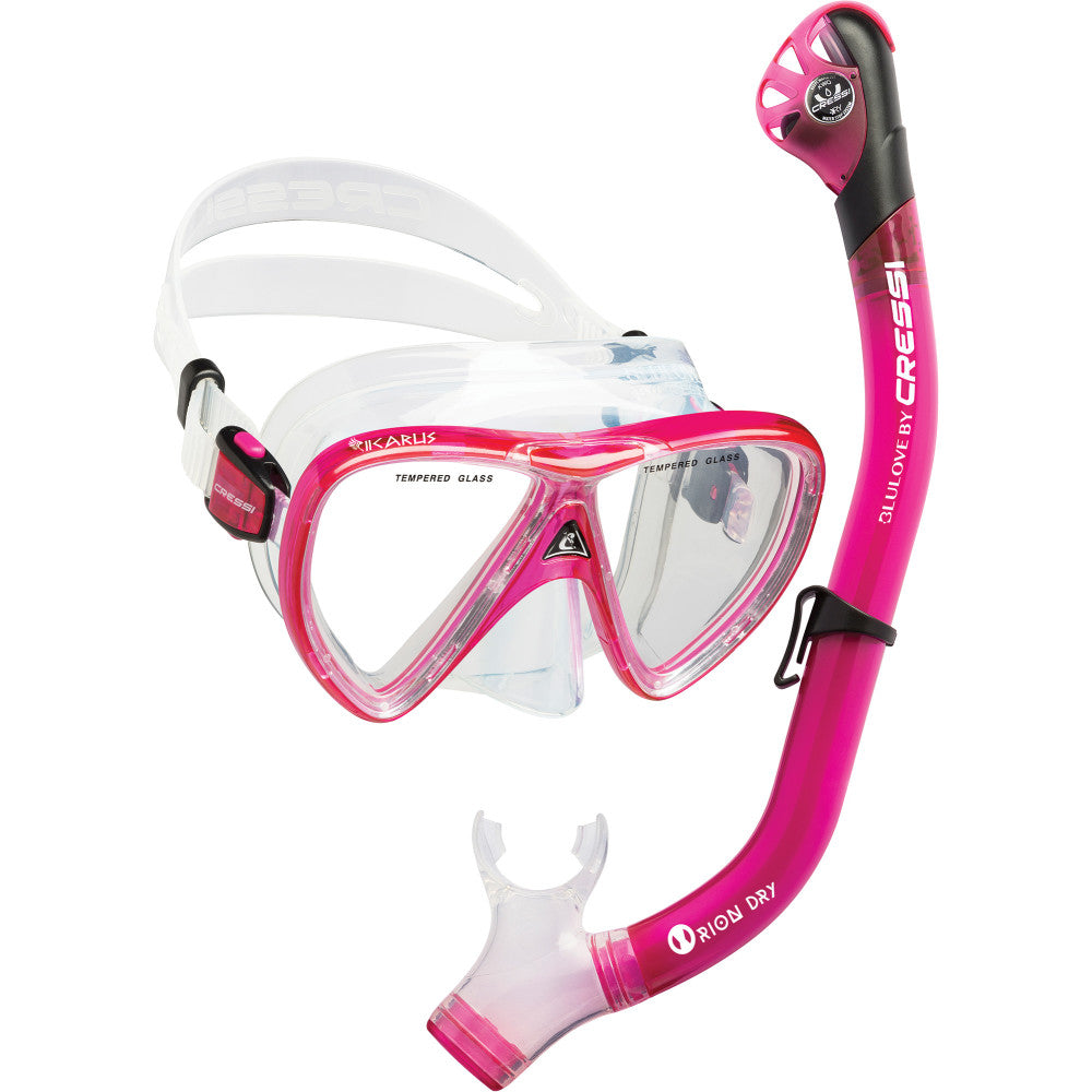 Cressi Ikarus diving mask and snorkel