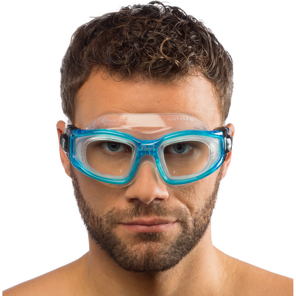 Glass swim goggles for professional swimmers