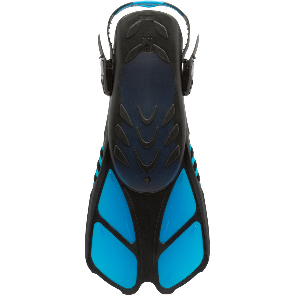 Blue Cressi Bonete fins for snorkeling and diving