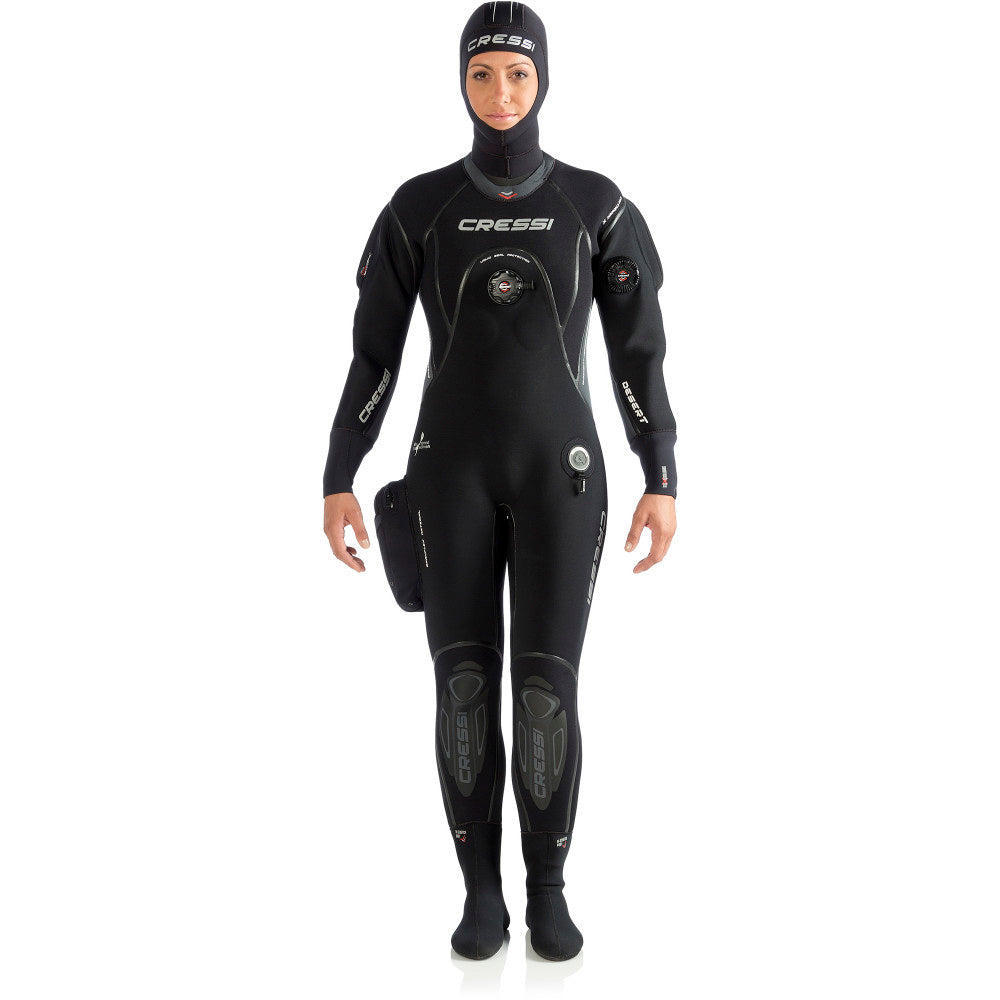 7–4mm drysuit, pre-compressed neoprene plus Liquid Seal durability
