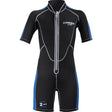 Cressi Lido Jr. boy's 2mm shorty wetsuit in black and blue