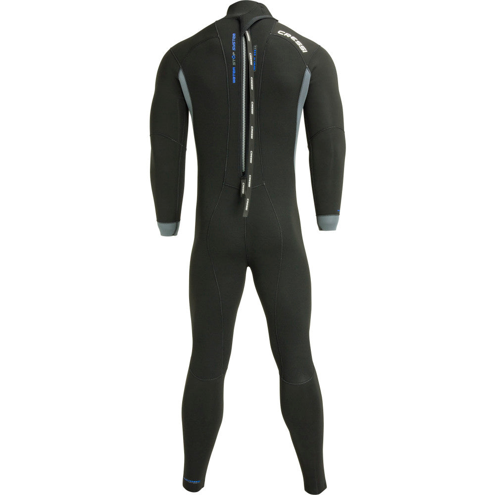 Cressi wetsuit with size chart for cold-water diving