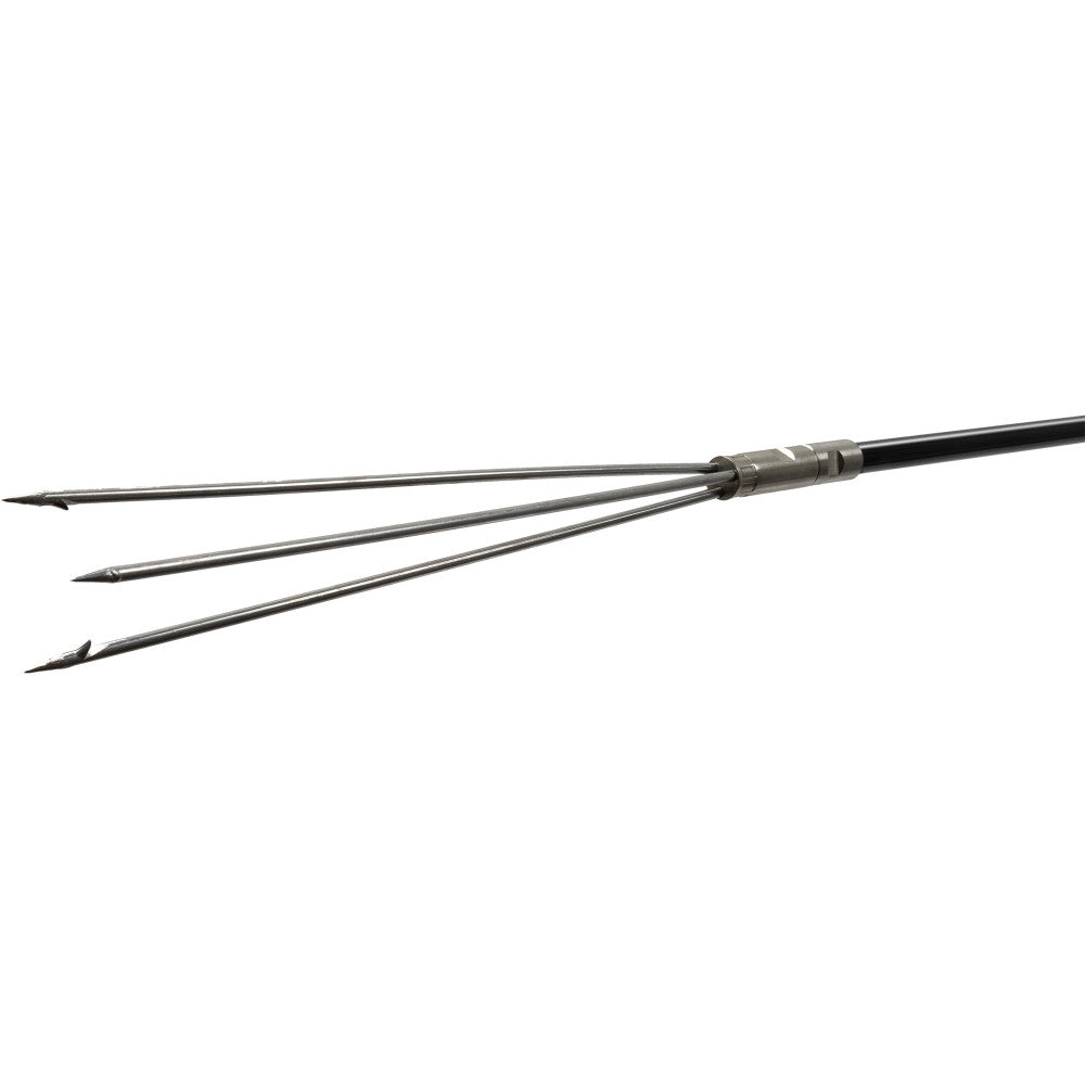 Close-up of the anodized aluminum tubing on the FG2 polespear