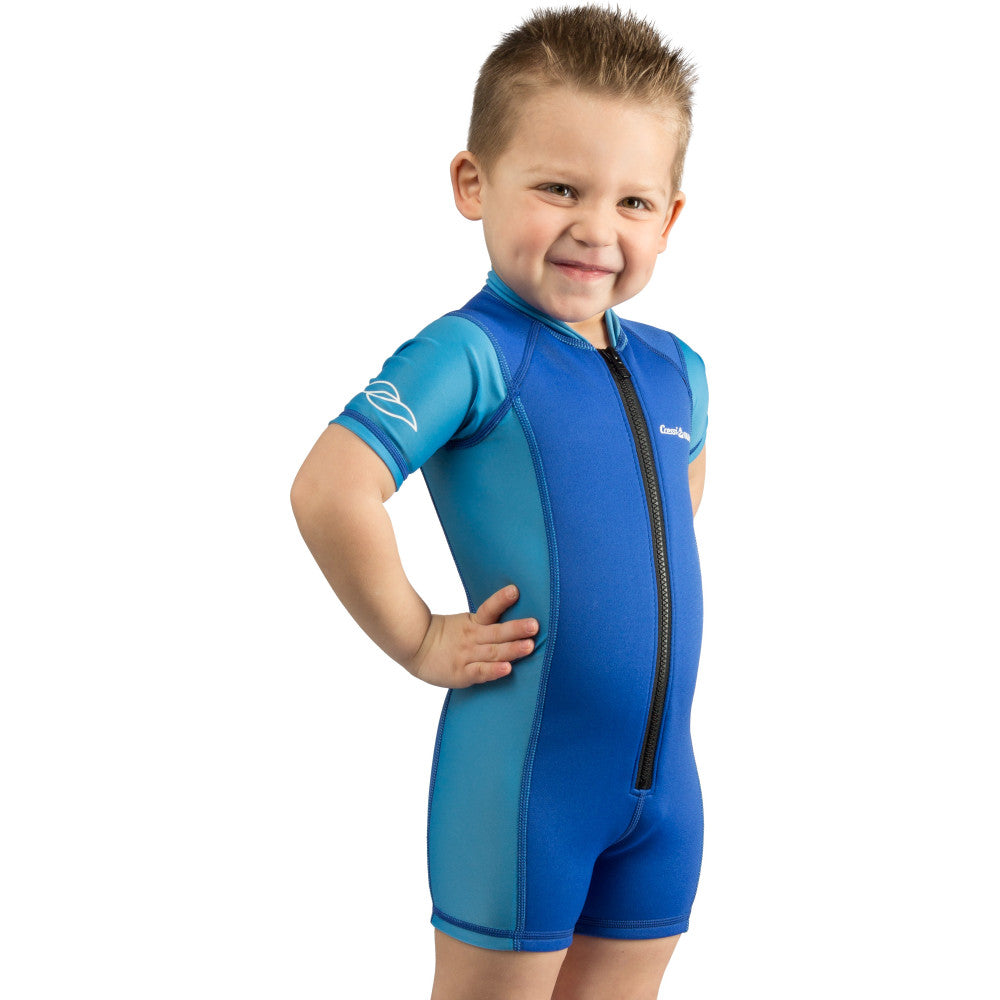 Short sleeve wetsuit for boys swimming