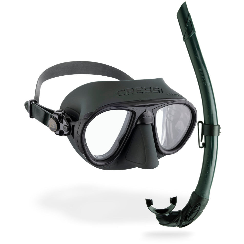 Cressi Calibro snorkeling mask and Corsica snorkel combo