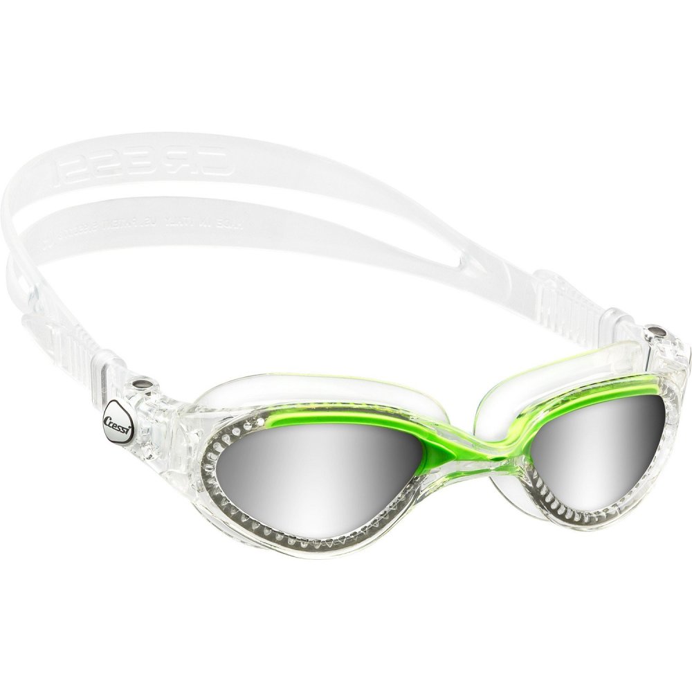 Hydrodynamic mirrored swim goggles