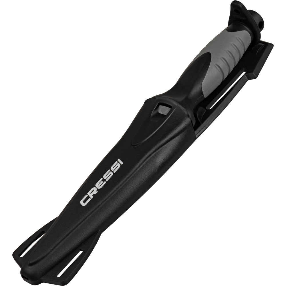 Durable plastic sheath with leg straps for the Cressi dive knife