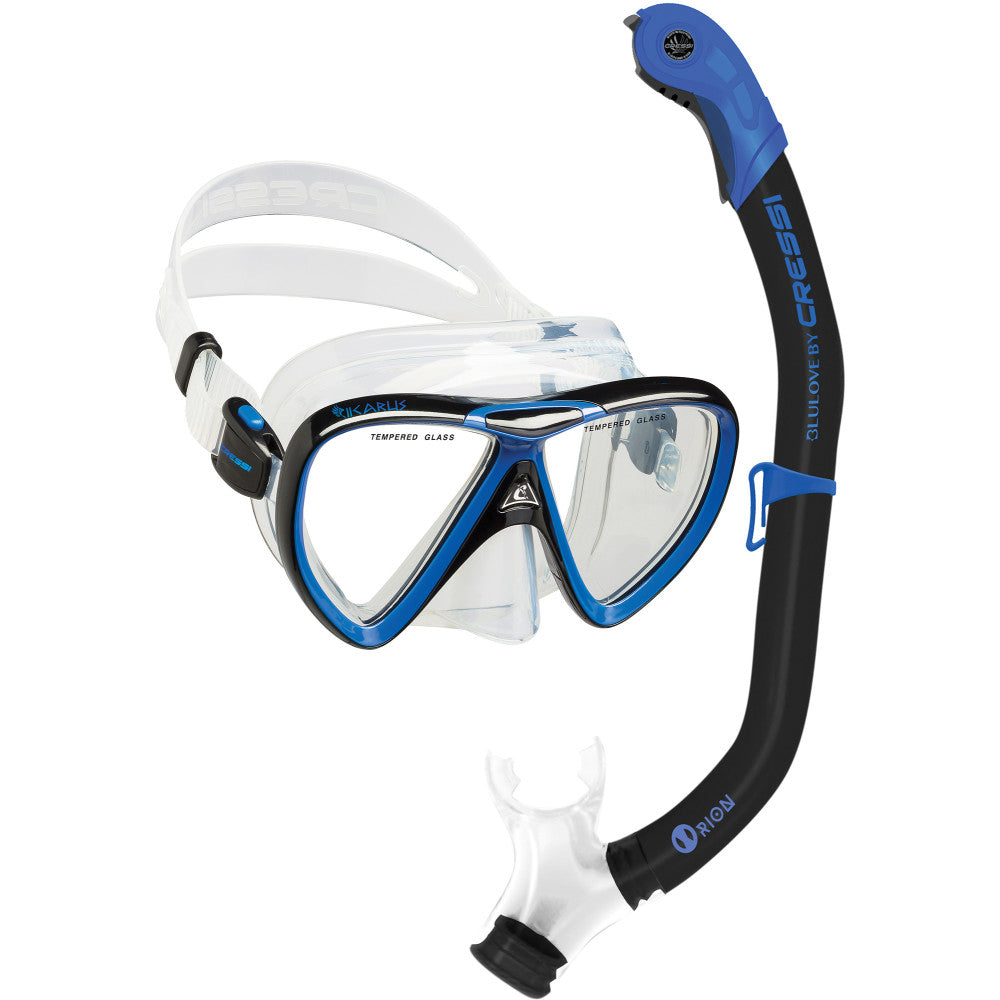 Ikarus Orion mask with dry snorkel