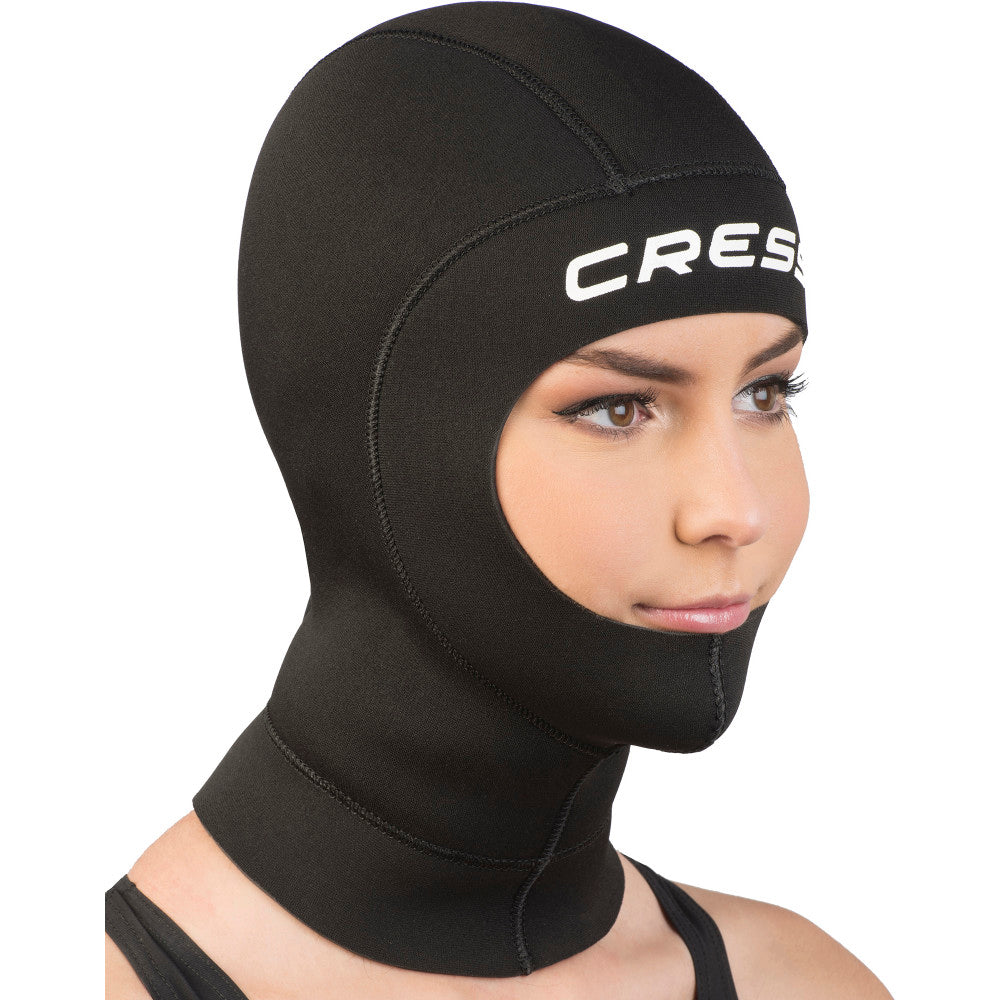 Flexible scuba diving hood for men and women