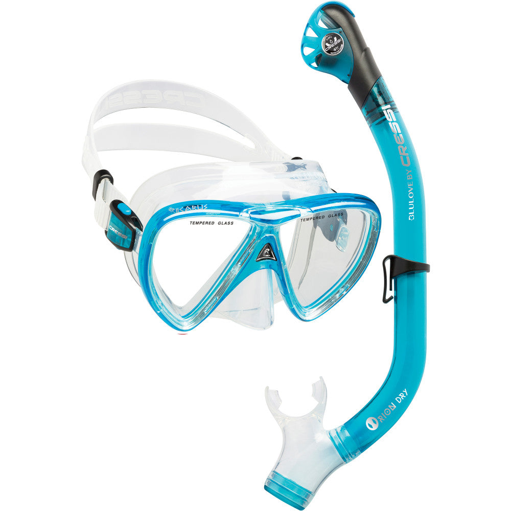Cressi dry snorkel set