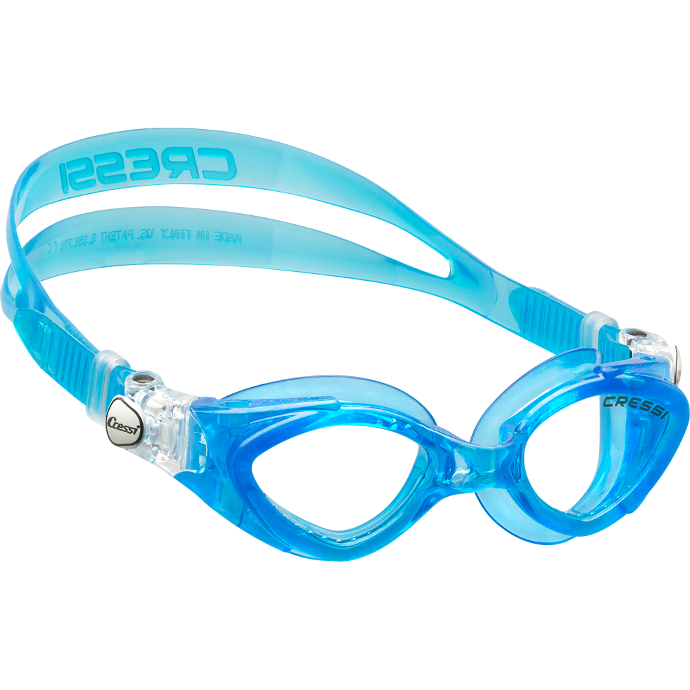 Blue Cressi goggles secure adjustable strap