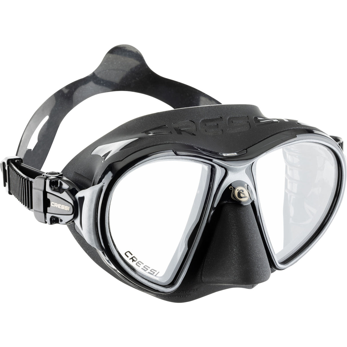 Cressi Zeus scuba mask: Frameless design for a comfortable fit and wide view.