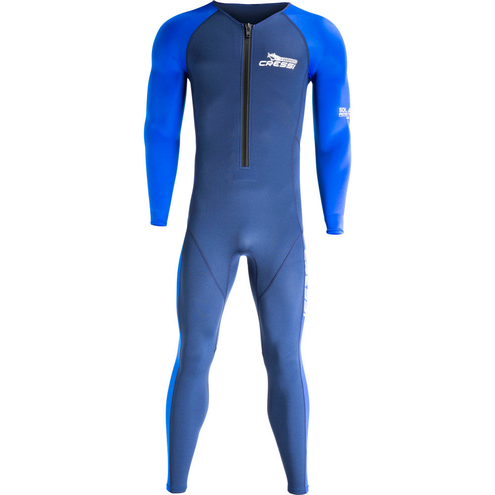 CRESSI Wahoo Man Monopiece Wetsuit Blue/Light Blue 2mm XXXL/7 - Combinaison Monopièce Hommes en Premium Néoprène et Élasthanne (1,5/2 mm), Parfaite pour Activités Aquatiques, Bleu/Bleu Clair, XXXL/7