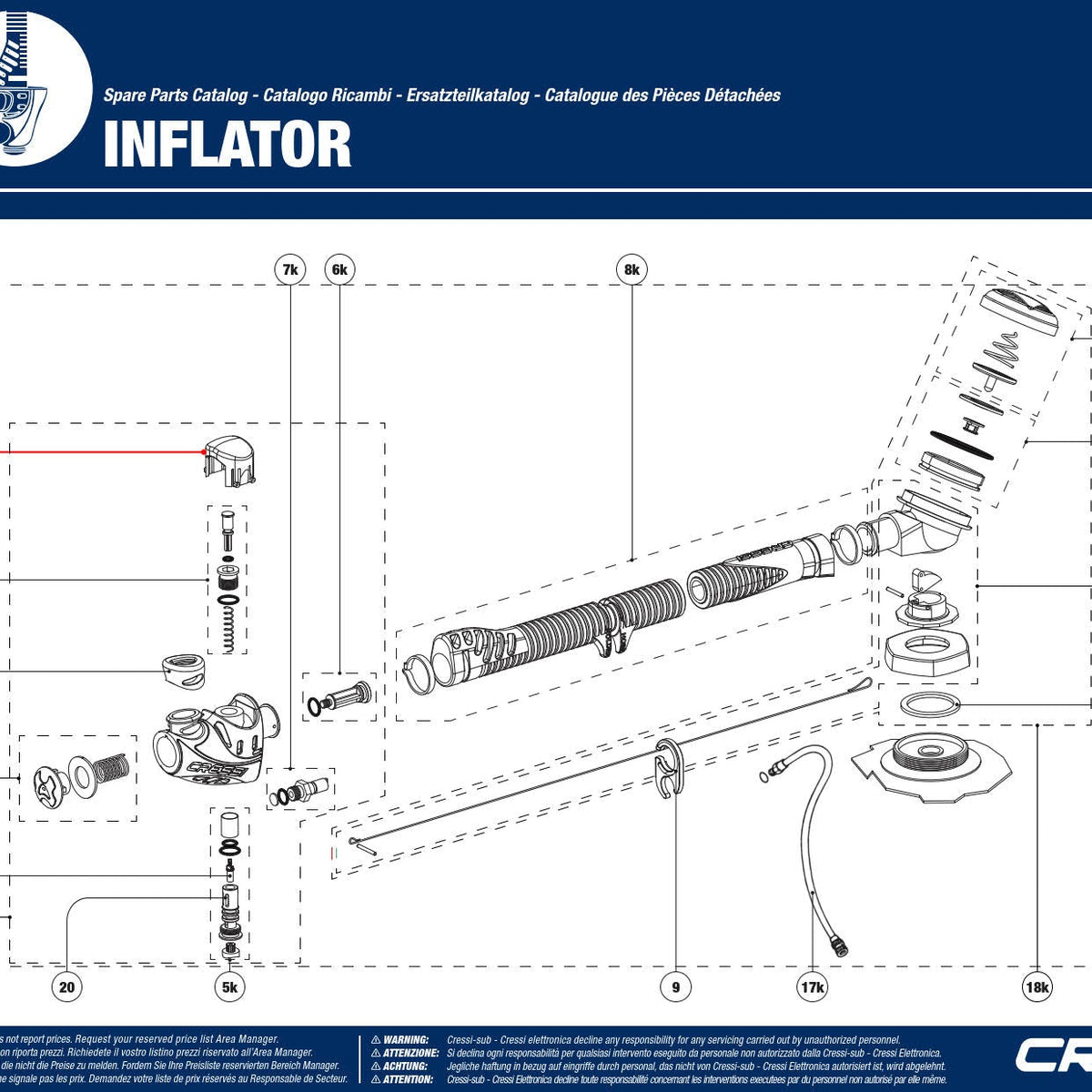Mouthpiece for BCD Power Inflator – Cressi 1946