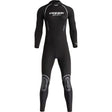 Front view of Cressi Balam 5mm lady wetsuit in black and grey for women divers.