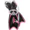 Adjustable Cressi Palau fins with snorkel and mask kit