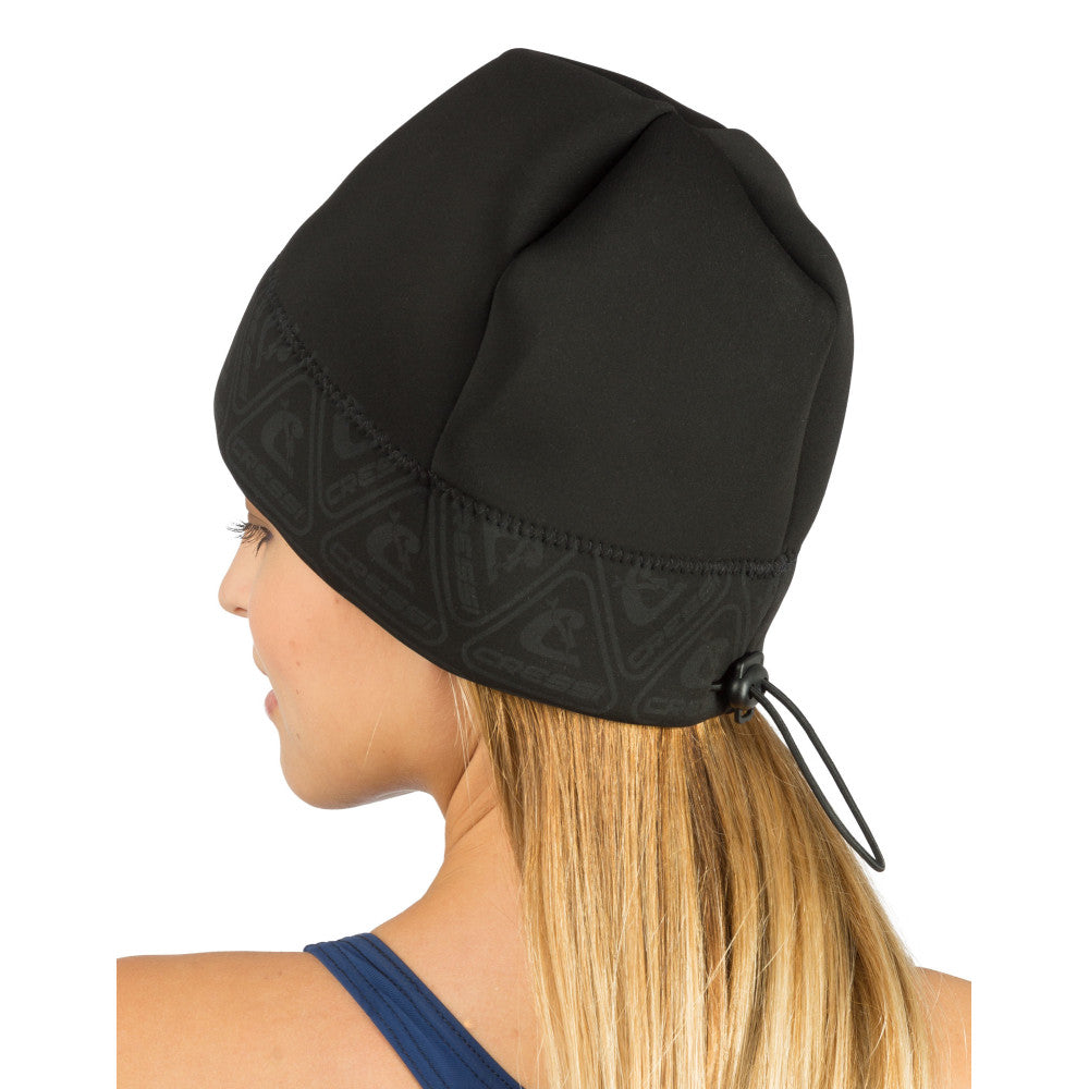 Cressi Beanie Unisex with Cord | Neoprene Scuba & Water Sports