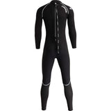Front view of Cressi Balam 5mm lady wetsuit in black and grey for women divers.