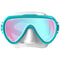 Hiroquest Combo black turquoise colorway with spectra mirrored lens front view Cressi