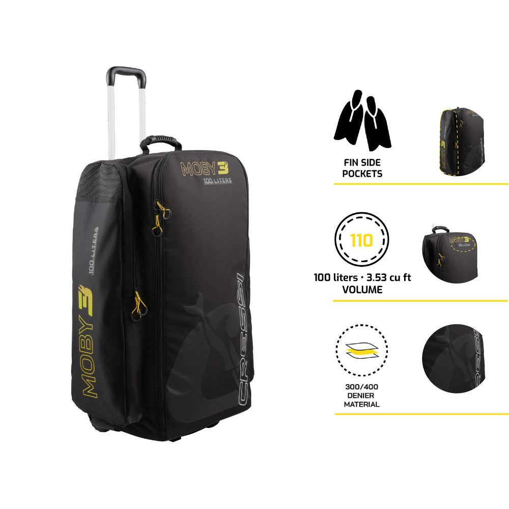 Cressi Moby 3 Trolley | Scuba Diving Bag with Wheels – Cressi 1946