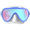 Hiroquest Combo black turquoise colorway with spectra mirrored lens front view Cressi