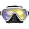 Hiroquest Combo black turquoise colorway with spectra mirrored lens front view Cressi