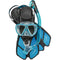 Cressi Bonete Pro Dry snorkeling set with fins, mask, and snorkel