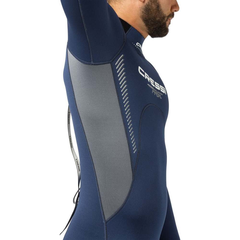 Cressi Fast Muta Uomo 7mm – Per Acque Fredde (10°-18°C) – Design Ergonomico E Anelli Di Tenuta In Neoprene Liscio